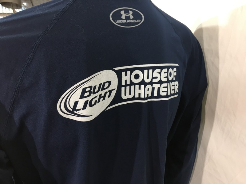 Under Armour Blue Quarter-Zip Fleece Sz Md Heat Gear Bud Light House Of Whatever gallery