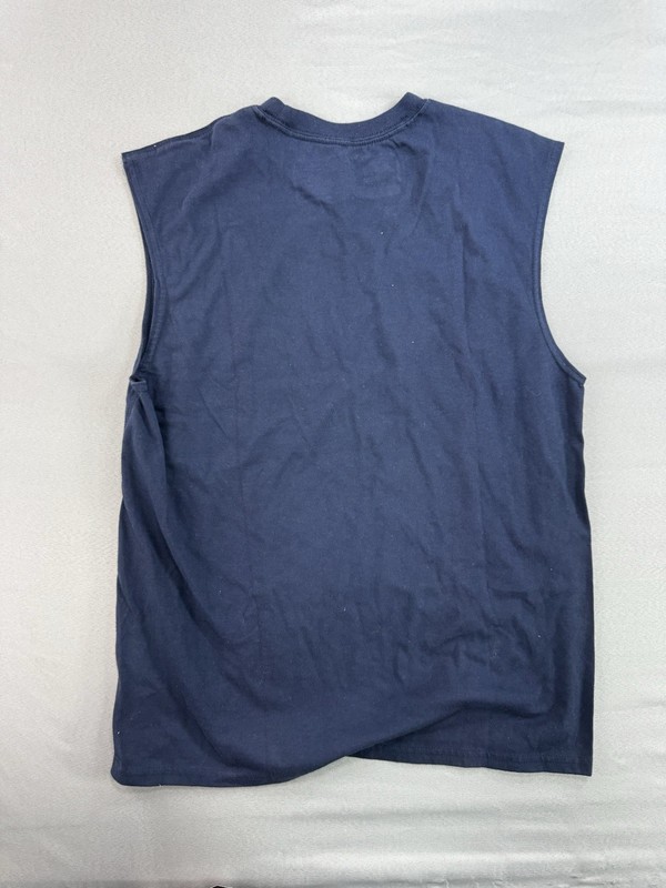 Athletech Men’s Small Solid Navy Blue Sleeveless Crew Neck Athletic Shirt ATDRI gallery