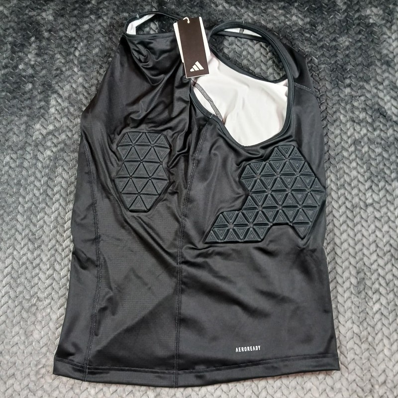 Adidas Men's Compression Black Padded Aeroready Tank IM3592 Shirt Size XL gallery