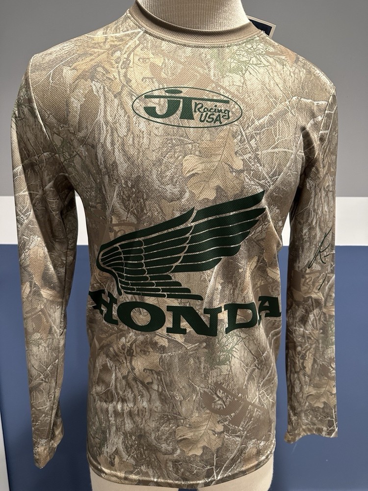 HONDA Mens SMALL Camo Long Sleeve JT Racing Paintball Motocross Jersey - NEW!!!