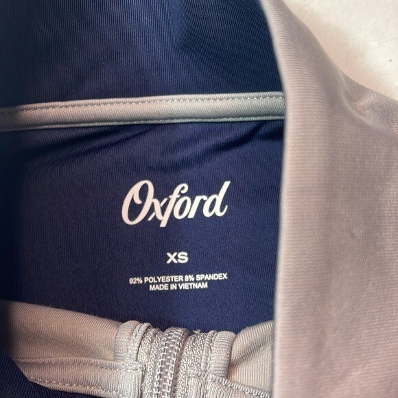 Oxford Brand Mens Gray Performance Quarterzip Size XS gallery