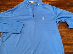 KJUS Mens 54 XL Blue 1/4 Zip Keano Performance Pullover Golf Sweater(382)