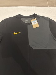 Nike Medium RARE Coaches Shirt Black Gray Crew Neck Long Sleeve HF7055-011 NWT