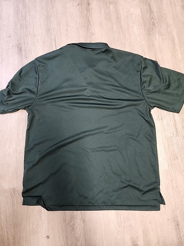 USMC Academy Harlingen Texas Logo Green Lightweight Polo Shirt Mens Large gallery