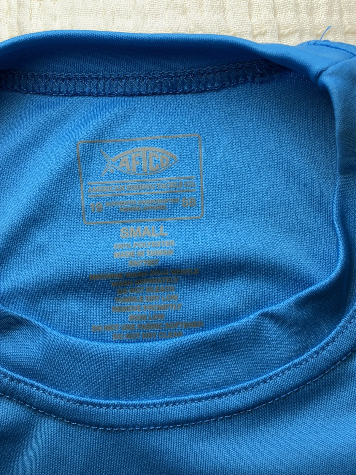 AFTCO Mens AFTECH Crewneck Long Sleeve Fishing Shirt Small gallery