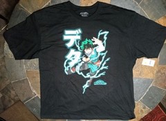 My Hero Academia Mens T-Shirt 2XL New wth Tag Deku Kanji Short Sleeve Graphic