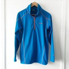 Skogstad Falketind Zip Top Blue Norwegian Activewear Orange Trim Zip M