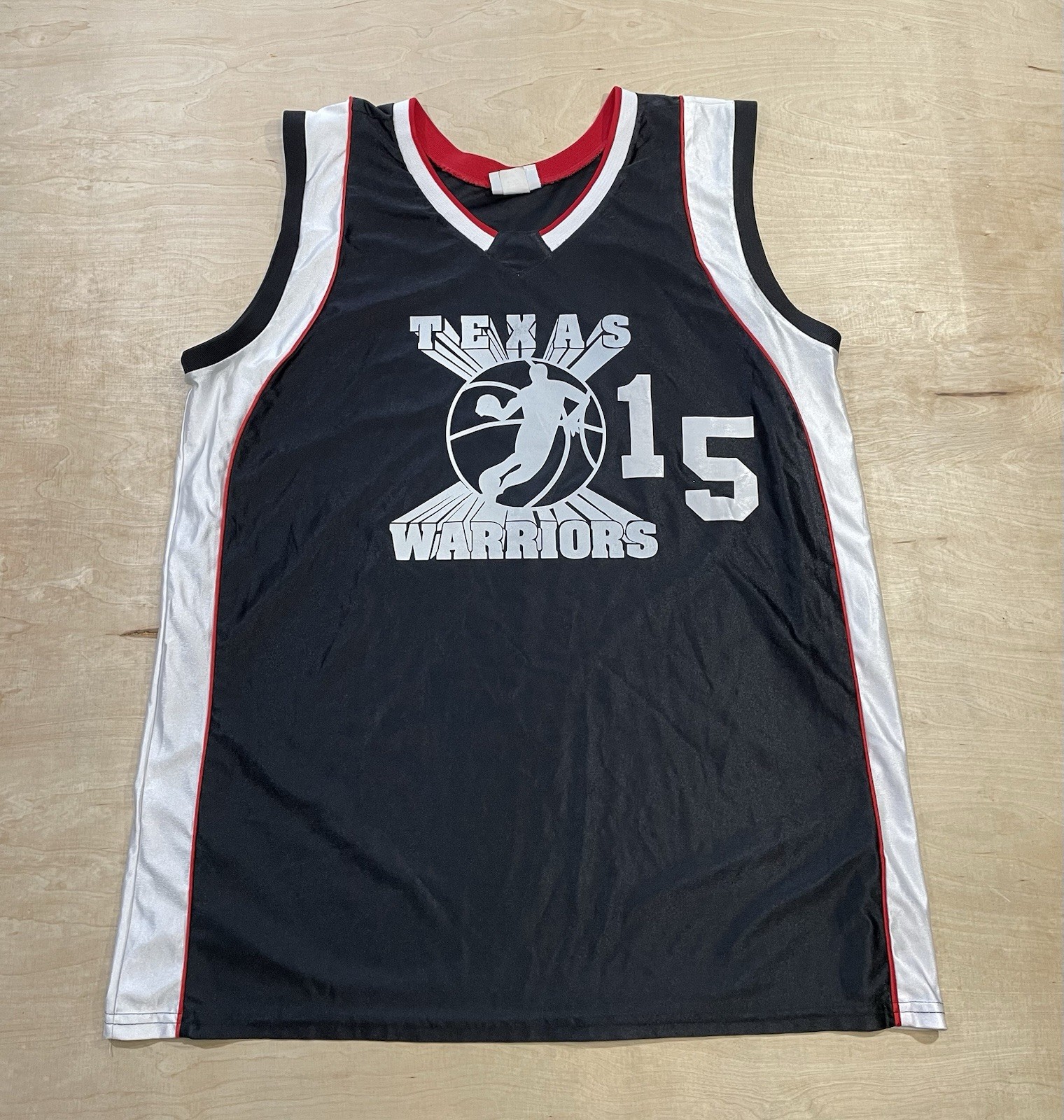Teamwork Athletic Apparel Sleeveless Jersey Texas Warriors Size XXL Made In USA gallery