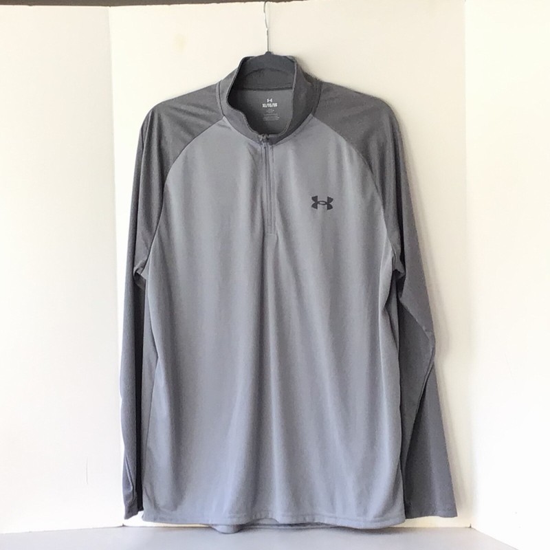Under Armour Men's UA Tech ½ Zip Long Sleeve in Carbon Heather size XL gallery
