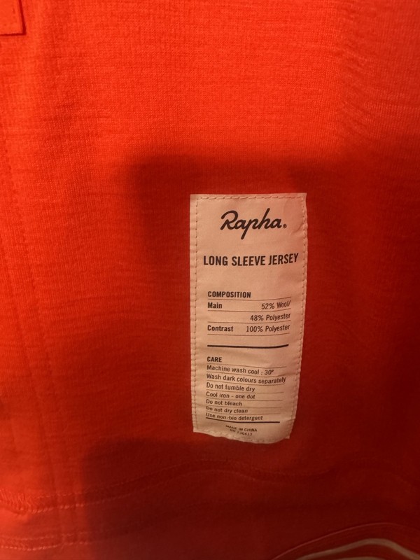 Rapha Men's Long Sleeve Red Long Sleeve Wool Blend Zip Up Jersey Sweater Size XL gallery