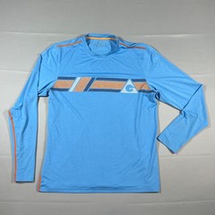 Gerry Sun Protection T Shirt Men’s Large Blue Stretch Long Sleeve Crew Neck