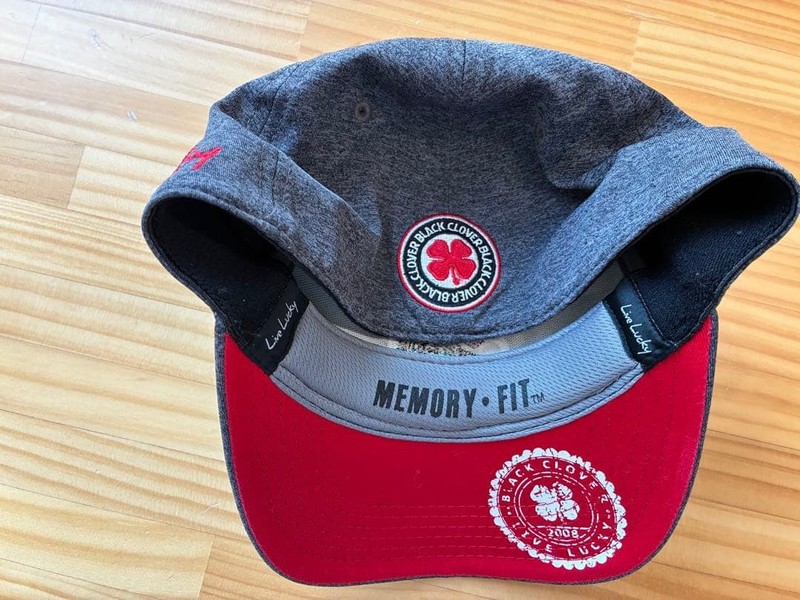 BLACK CLOVER Gray Snapback Cap L/XL Embroidered Bear Design Used gallery