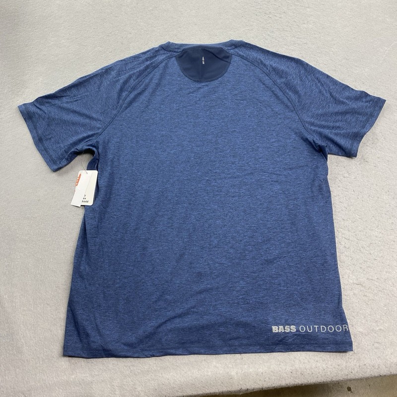 Bass Outdoor T Shirt Mens XL Blue Microtech Performance Short Sleeve Tee gallery