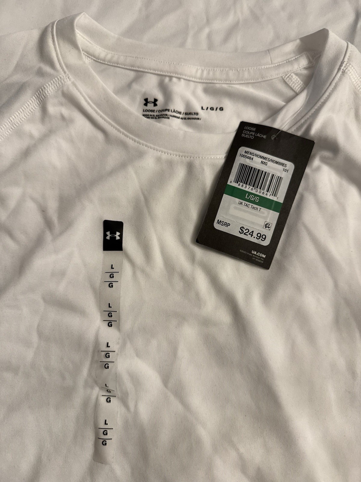 Under Armour Men's Tactical Tech White T-Shirt Large gallery