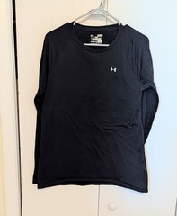 Under Armour Base Layer 1.0 Mens Size XL Black Long Sleeve ColdGear Fitted Shirt