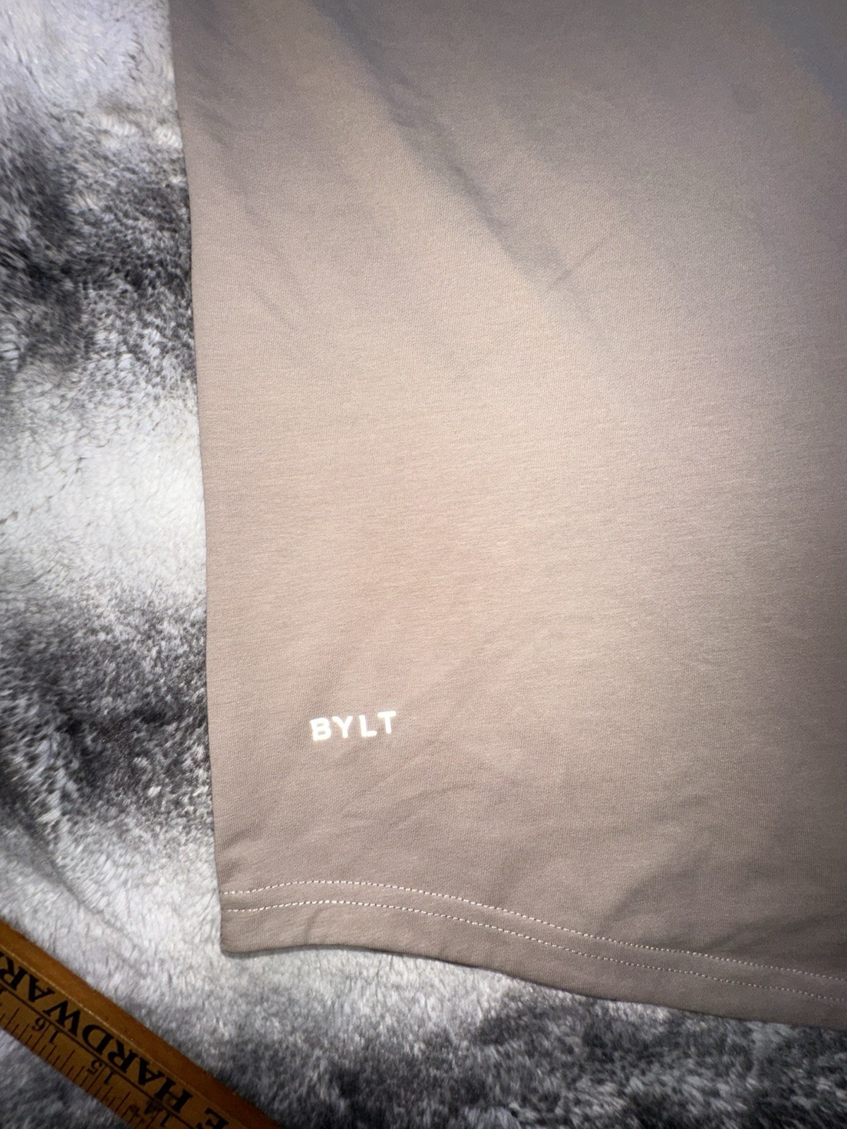 BYLT Men's Drop Cut Short Sleeve Blend Curved Hem Tan Stretch TShirt 3XL gallery