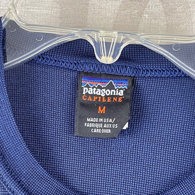Patagonia Capilene Base Layer Mens M Navy Blue Long Sleeve Thermal Shirt USA gallery