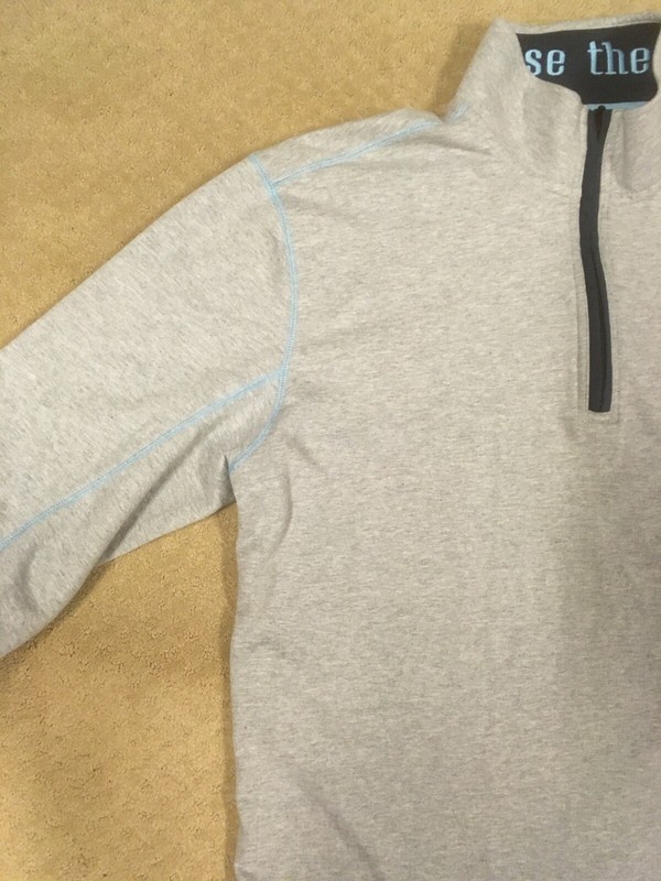 Buoy 4 Mens Pullover LARGE Gray 1/4 Zip Coastal Knit Nautical Seal Fishing gallery