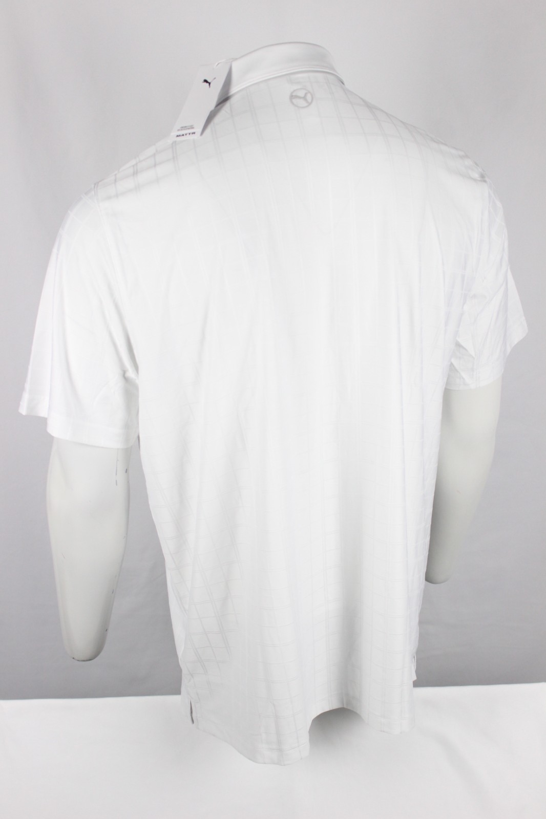 Puma Men's MATTR Check Men's Short Sleeve Golf Polo Shirt White Glow 633487 02 gallery