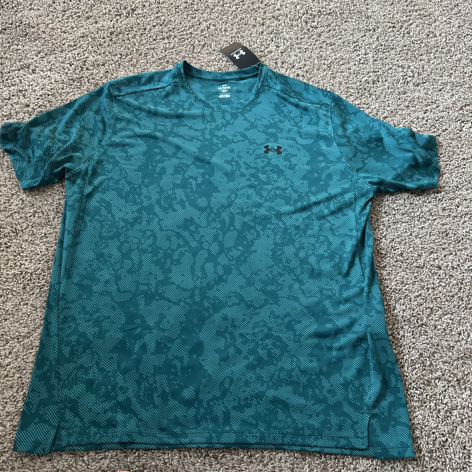 Under Armour Men Tech Vent Geode T-Shirt Mens Size XL Hydro Teal Black Active gallery