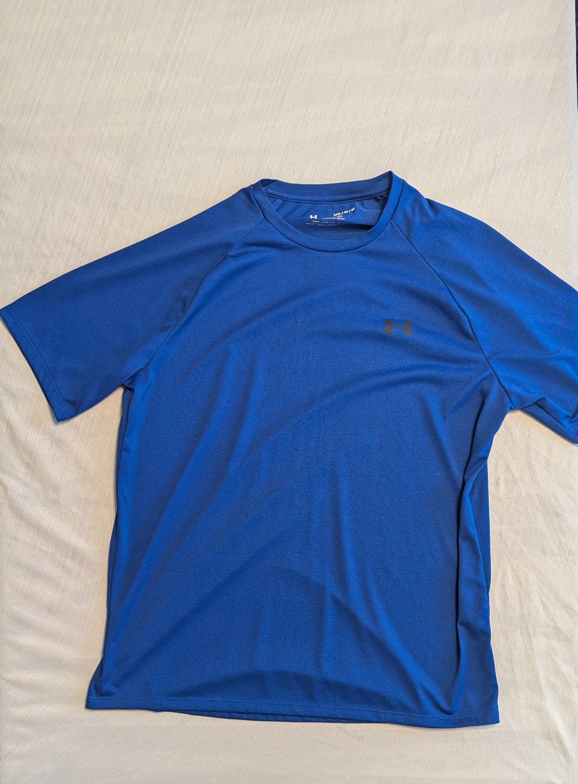 Under Armour Tech Tee Men's M Blue Relaxed Fit Polyester Lightweight Logo gallery