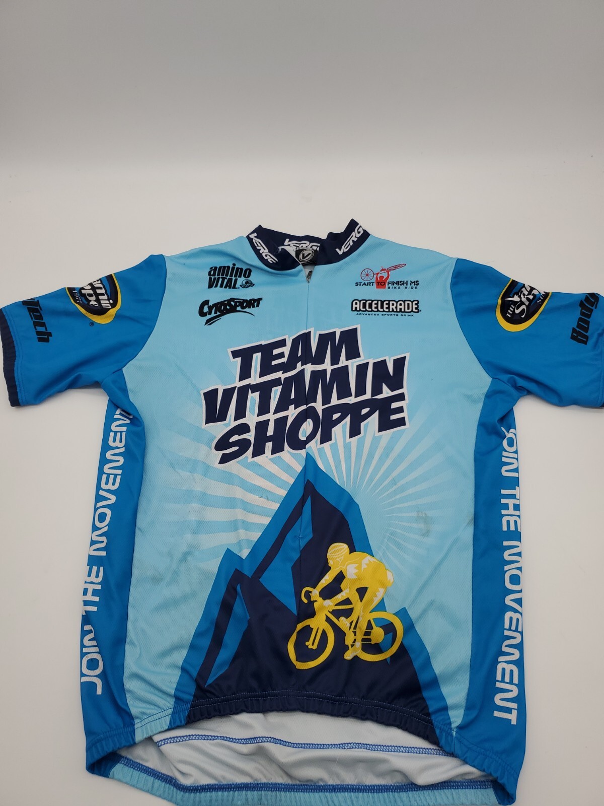 Verge Sport Cycling Jersey Men Large Aop Blue Zip..#25248 gallery