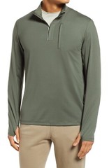 FOURLAPS Thyme Green Half Zip VENTURE Re-Up Pullover L/S SHIRT Mens MEDIUM NEW