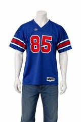 Vintage Football Jersey 85 Blue Red White Mesh USA Made Athletix Size Large 90s