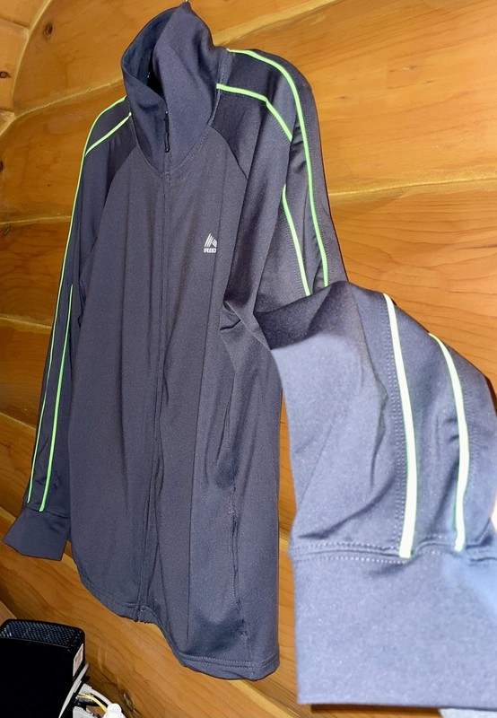 RBX Full Zip Active Top Men’s Size XL Dark Gray Neon Green gallery