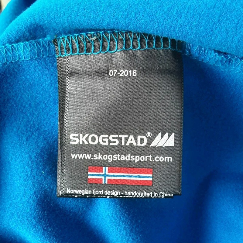 Skogstad Falketind Zip Top Blue Norwegian Activewear Orange Trim Zip M gallery