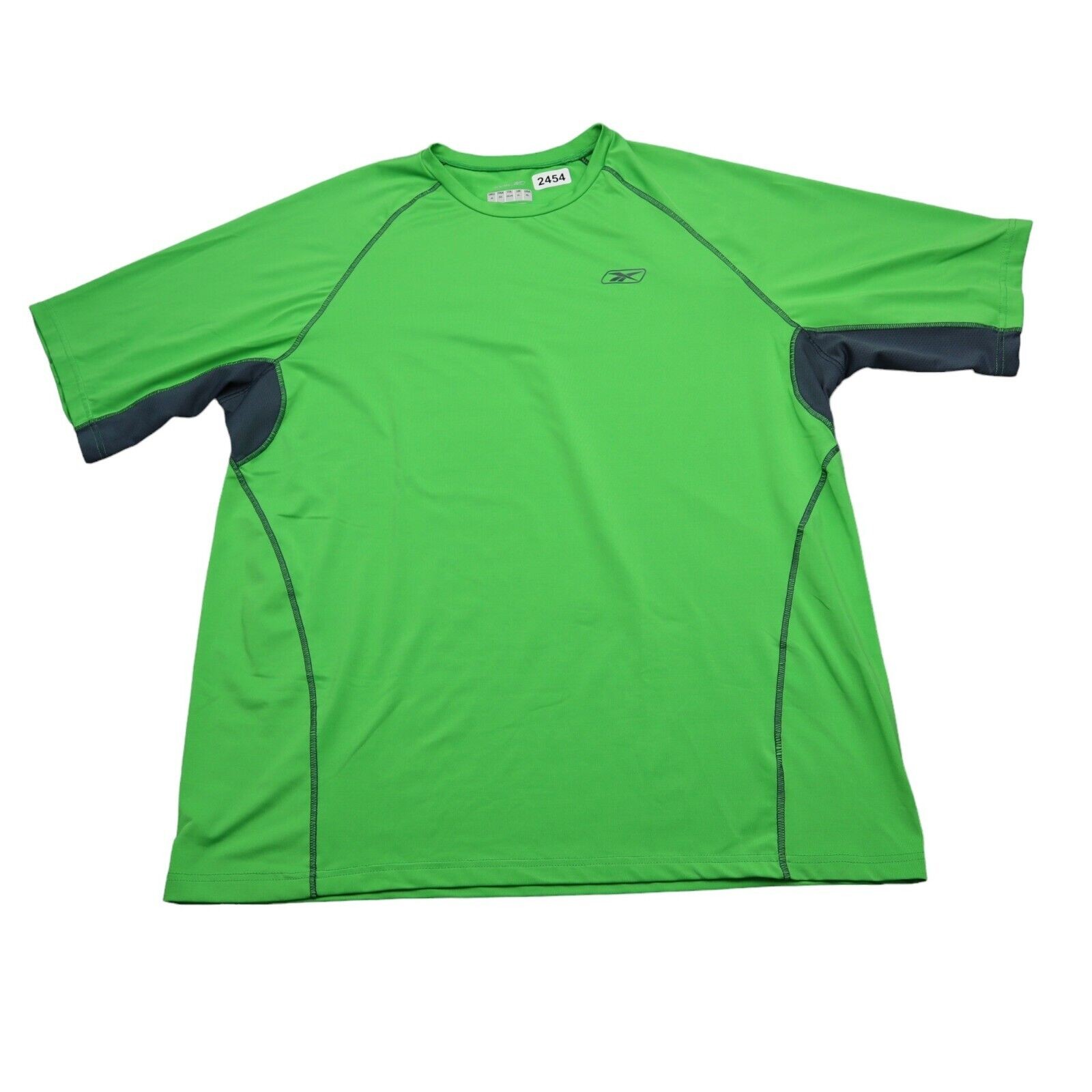 Reebok Shirt Mens XL Extra Green Stretch Workout Gym Running Work Cross Fit Tee gallery