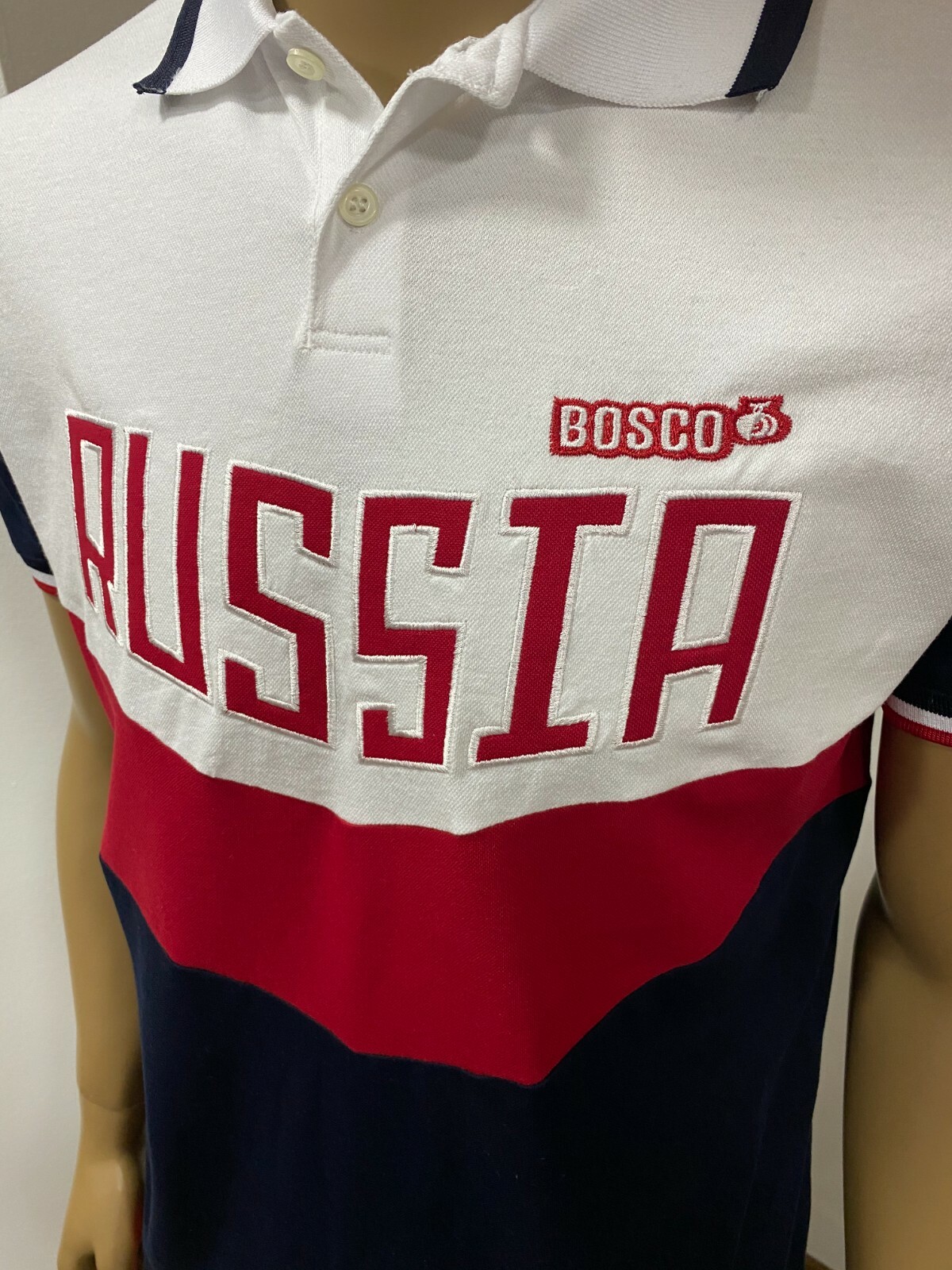 BOSCO SPORT Men's POLO Shirt Collection "RUSSIA 2018" OLYMPIC TEAM, White/Red gallery