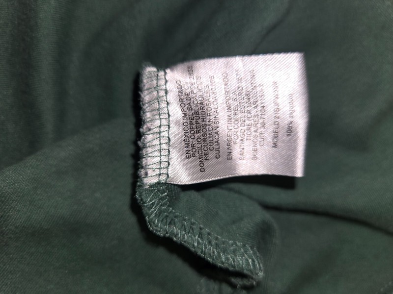 Porta Sur Men's short sleeve 3-button pullover collared algadon green shirt - L gallery
