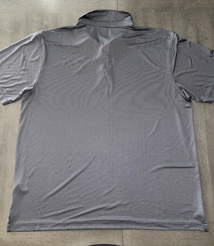 Callaway Performance Stretch Golf Polo Shirt Striped Gray Mens Sz 2XL XXL gallery