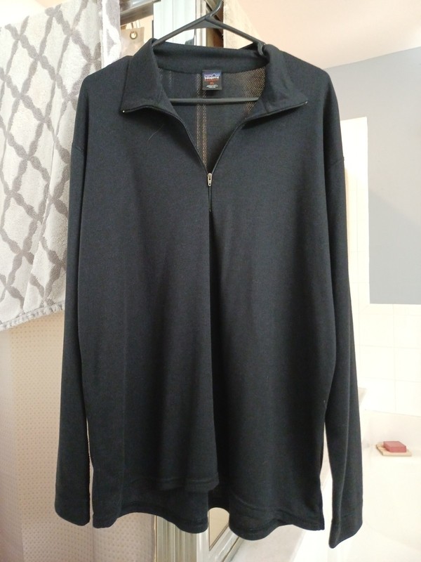 Vintage Patagonia Capilene Shirt Mens XL Black Quarter Zip USA 90s gallery