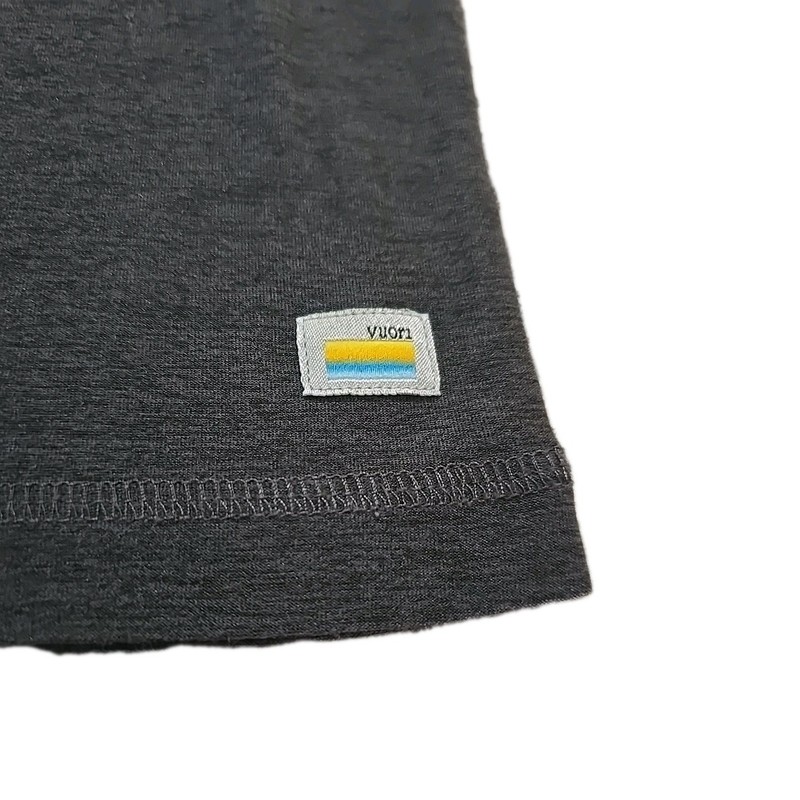 Vuori Mens Strato Tech Performance Short Sleeve Tee Charcoal Heather Grey L gallery