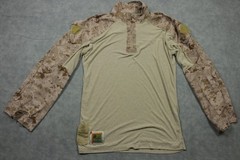 Propper FROG Combat Shirt Mens Medium Beige Desert MARPAT Long Sleeve 1/4 Zip FR