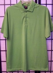 S.F. DEER – MENS GOLF POLO 2 BUTTON SHORT SLEEVE SHIRT – SAGE GREEN – SIZE MED