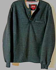 Coleman Fleece Lined Shirt Men’s M Dark Grey Long Sleeve Warm Comfortable