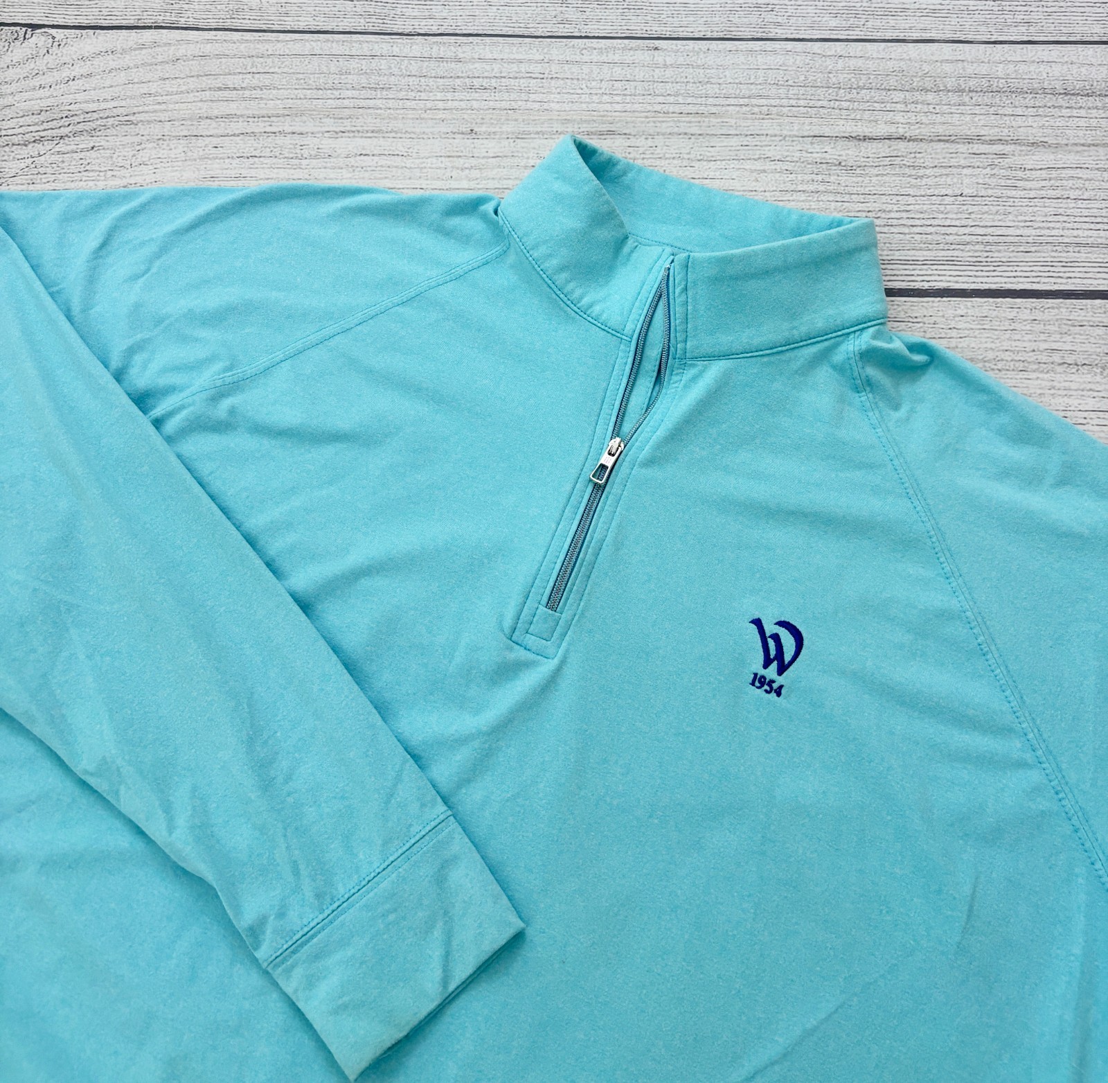 HOLDERNESS & BOURNE WESTLAND Mens Small Bali Blue Logo Tailored Fit L/S Pullover gallery