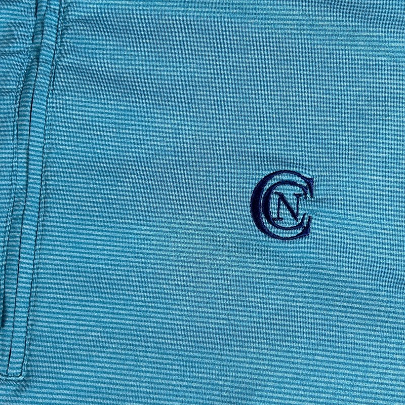 Johnnie-O Bert XL Performance 1/4 Zip Pullover Teal Blue Golf gallery