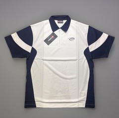 Lotto Italian Tennis Men’s XL Impact Zip White/Navy Atheltic Polo Shirt NWT NOS