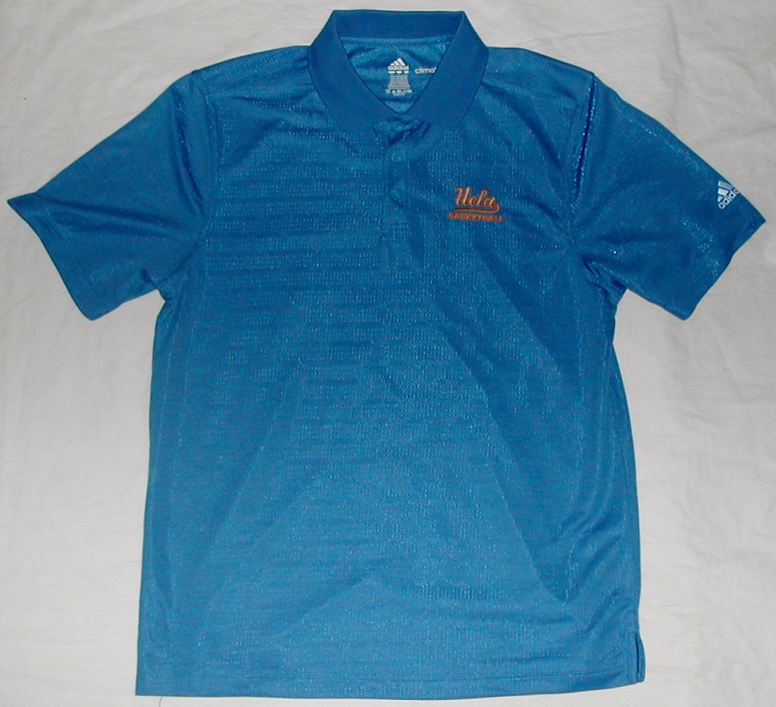 UCLA BRUINS BASKETBALL ADIDAS CLIMALITE GOLF COACHES POLO SHIRT MENS S 34-36 NEW gallery