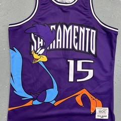 Headgear Classics Road Runner Basketball Jersey Mens 2XL* Sacramento 15 Purple