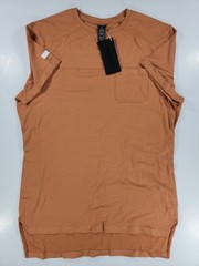 NEW Alphalete Men’s Workout Pocket T-Shirt Large Fitted Brown Stretch Gym NWT