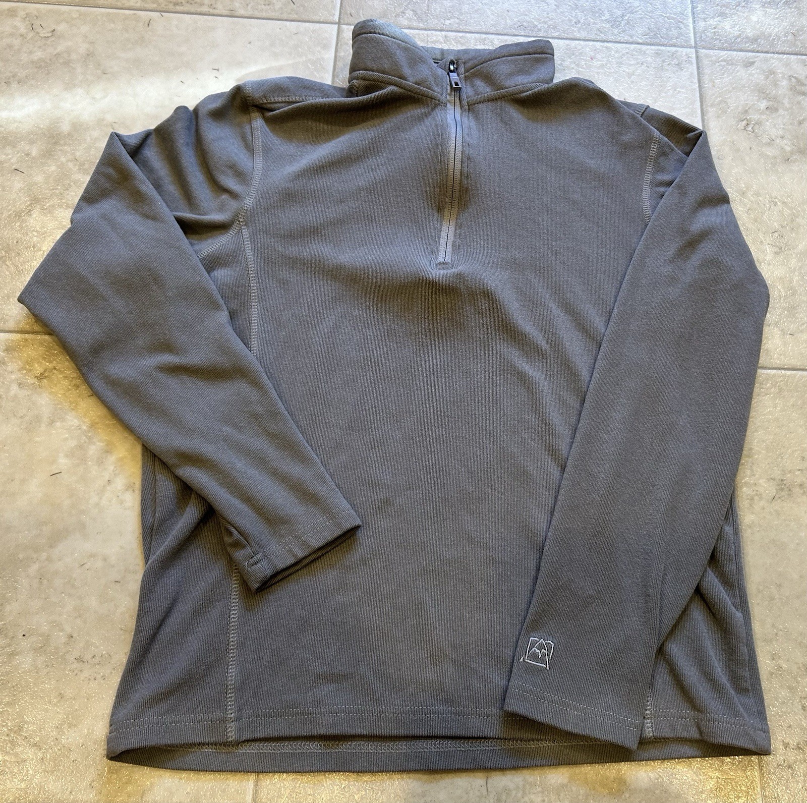 Avalanche Quarter Zip Top Stand Up Pullover Gray Mens Small gallery