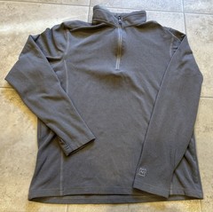Avalanche Quarter Zip Top Stand Up Pullover Gray Mens Small