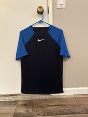 Nike Dri Fit Short Sleeve Shirt Size Large Navy/Royal Blue