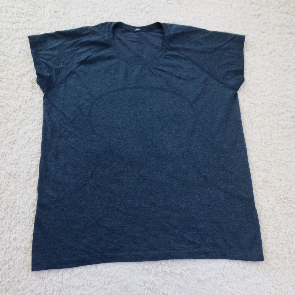 Lululemon Shirt Mens Large Blue Metal Vent Tech Seamless Athletic Tee Workout