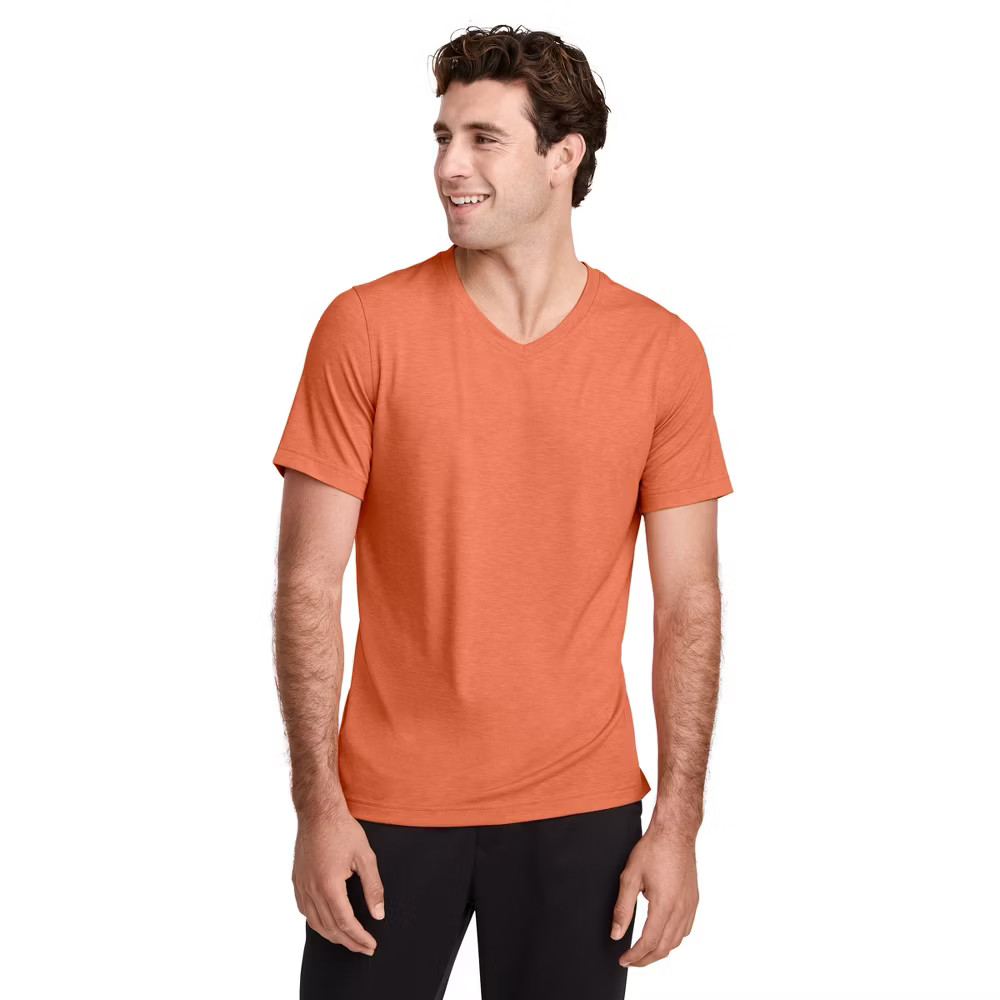 Jockey Men EVERACTIVE V-Neck Tee M Celadon Heather gallery